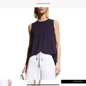 Eileen Fisher NAVY jersey knit top, NWOT